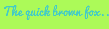 Image with Font Color 43CBC7 and Background Color ACFA58